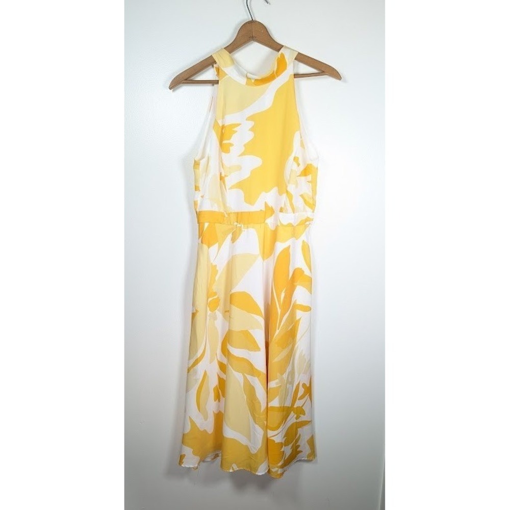 Tahari Arthur S. Levine Halter Maxi Dress 12 Floral Flowy Party Fairy Cottage